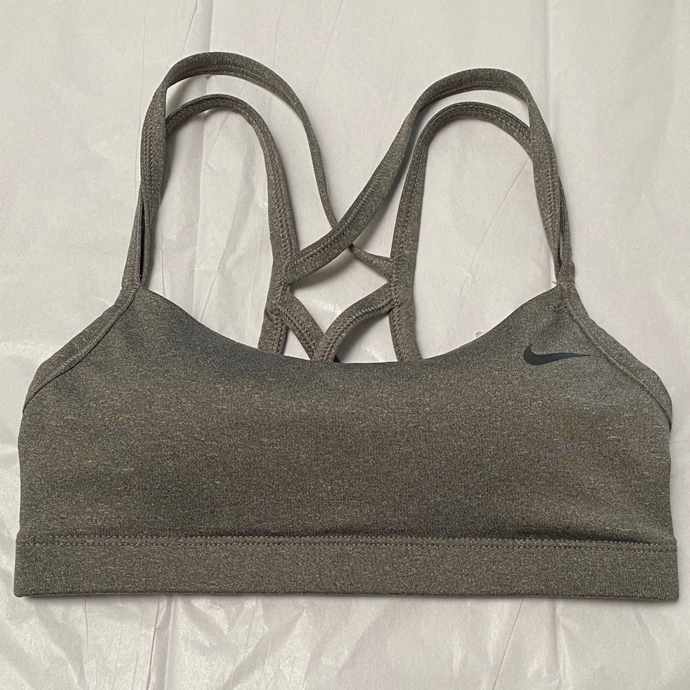 Nike Women's Gray Crisscross Strappy Sports Bra XS